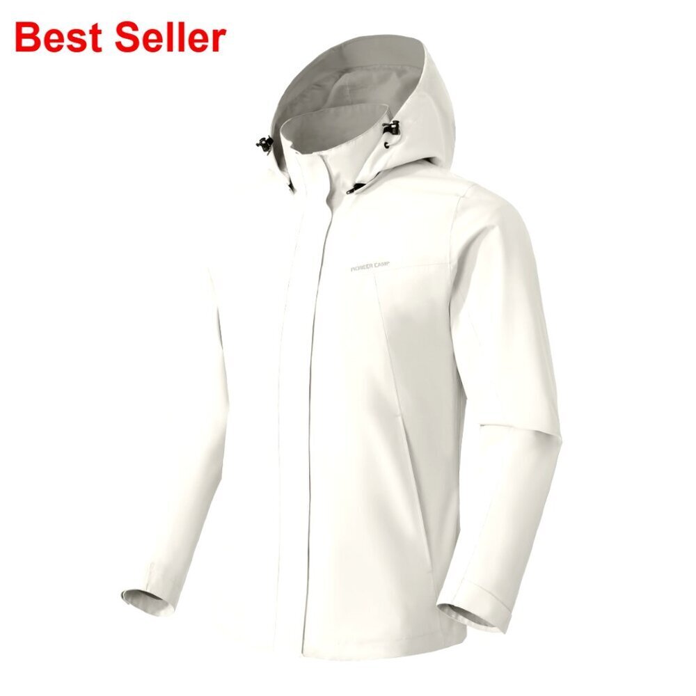 Waterproof Rain Jacket Hooded Windbreaker Lightweight Outdoor Hiking Travel